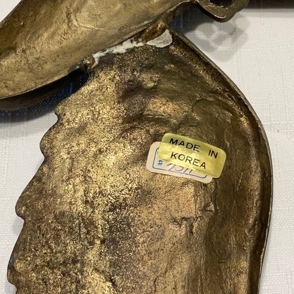 Brass Flying Eagle Wall Plaque 13” Wingspan Vintage - Picture 4 of 6